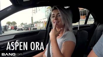Tattooed teen Aspen Ora loves a thick dick in her mouth